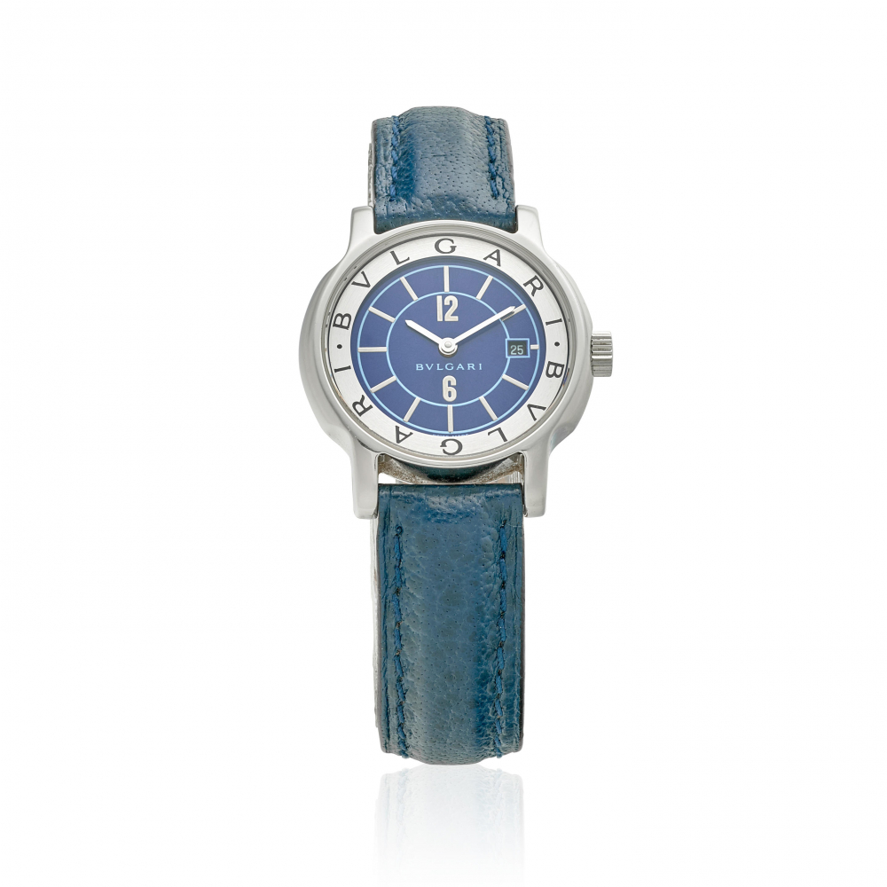 BULGARI: A STAINLESS STELL 'SOLOTEMPO' WRISTWATCH